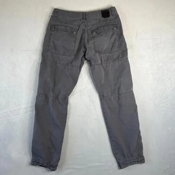 Christian Audiger Cargo Pants Mens 34 Gray Military Y2K Pockets Ed Hardy Style - Picture 4 of 10